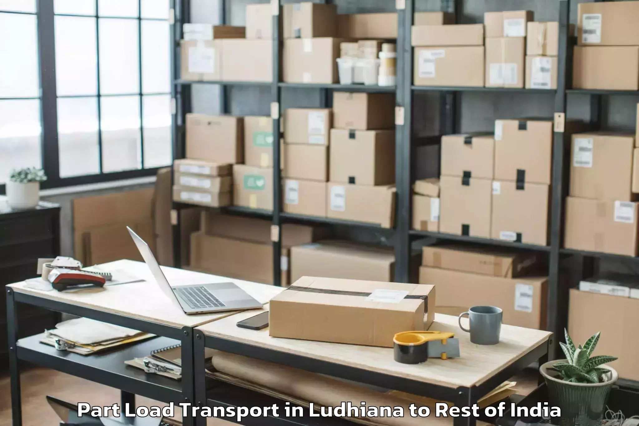 Trusted Ludhiana to Thurkapally Part Load Transport